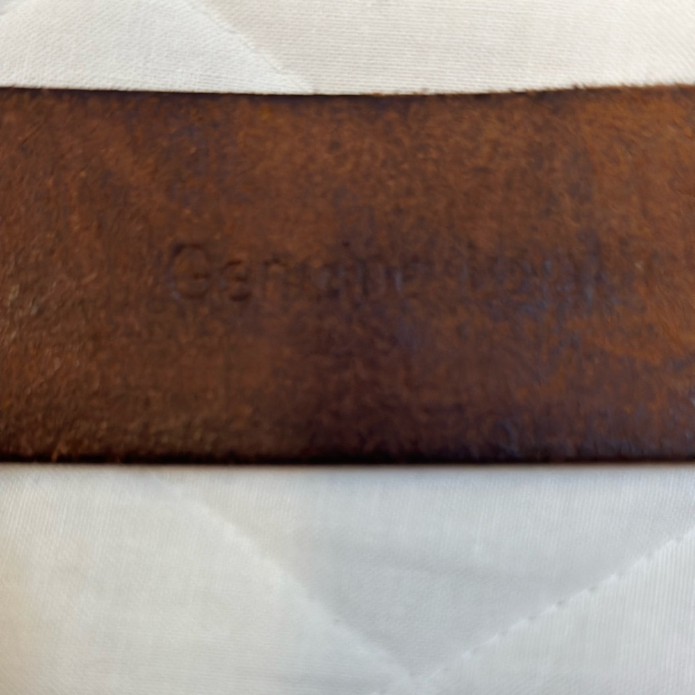 Timberland Mens Brown Casual Genuine Leather Jean Belt Brass Wide Buckle - Picture 3 of 9